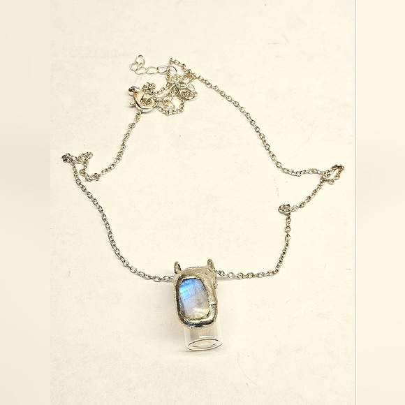 Handmade Moonstone Vial Necklace - Picture 6 of 12